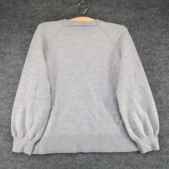 Babaton Women's Pullover Knit Sweater Gray Medium Raglan Sleeve Merino Wool - Picture 5 of 13